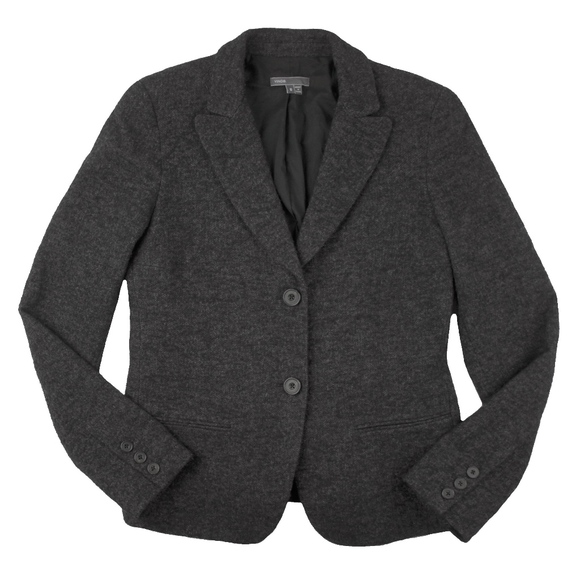 Vince Jackets & Blazers - VINCE Gray Boiled Wool Marled Tweed Blazer Jacket